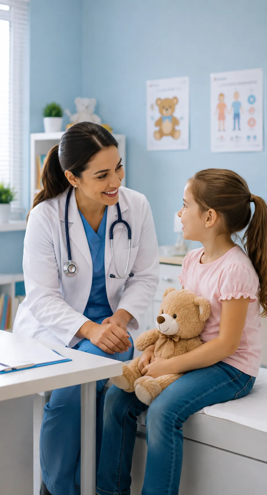 Pediatric healthcare provider ready to help patients