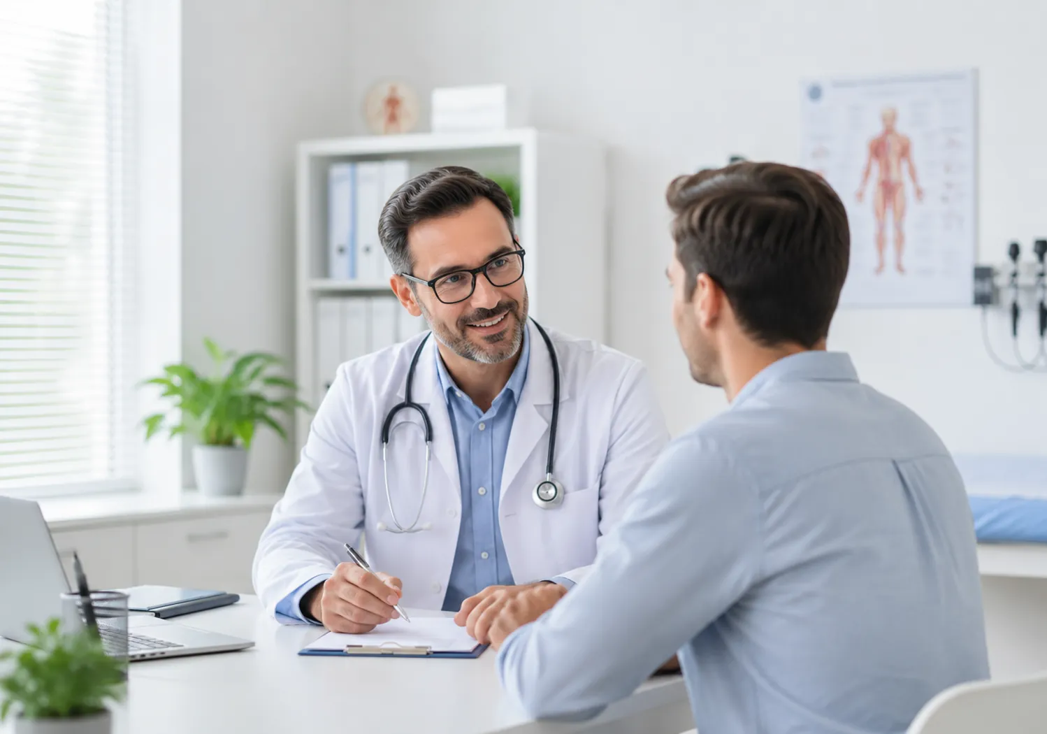Proveedor de Alliance Medical Center atendiendo a un paciente de atención de urgencias