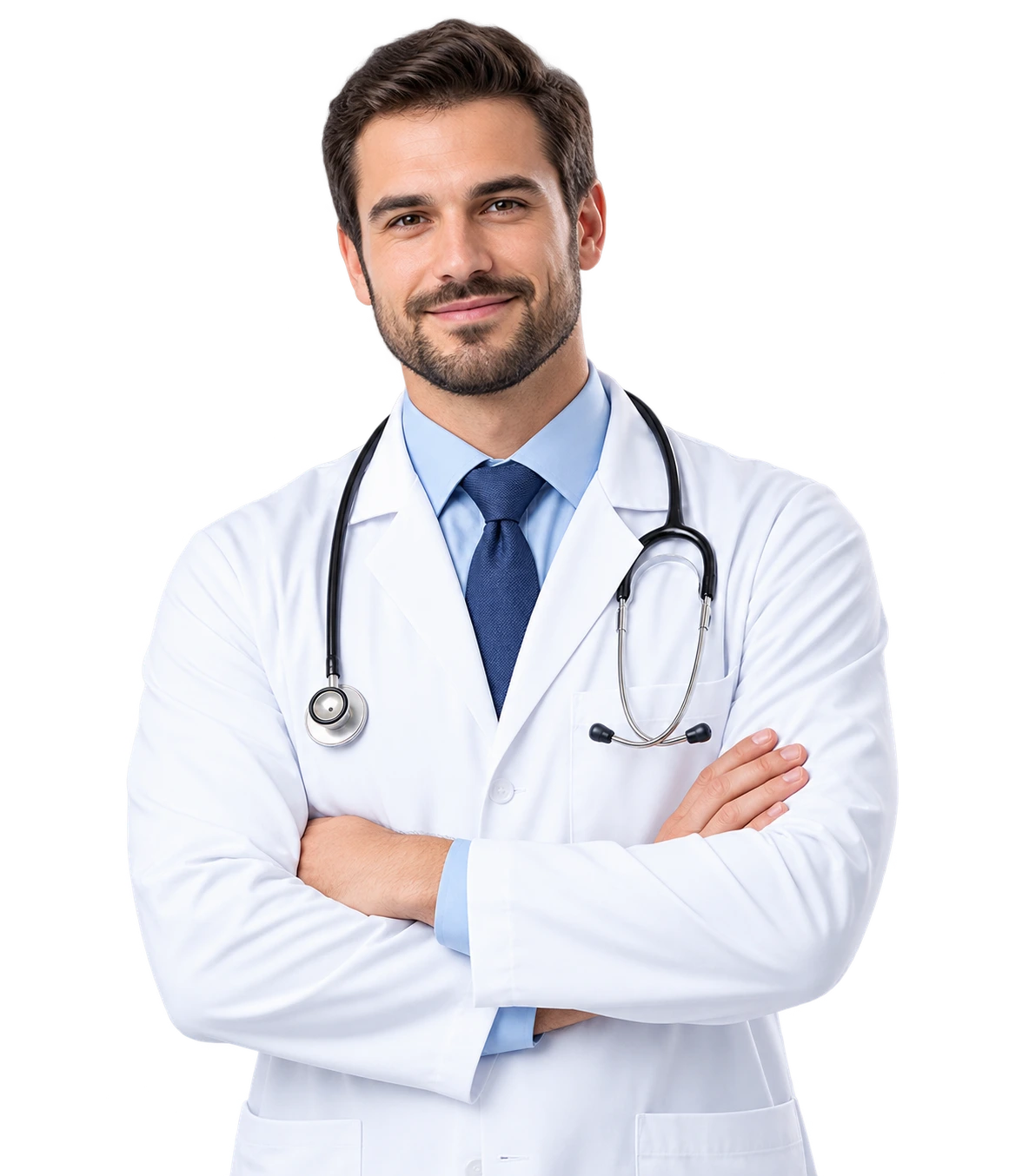 Doctor de frente, con los brazos cruzados